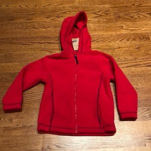 NWT Lands’ End red fleece zip jacket